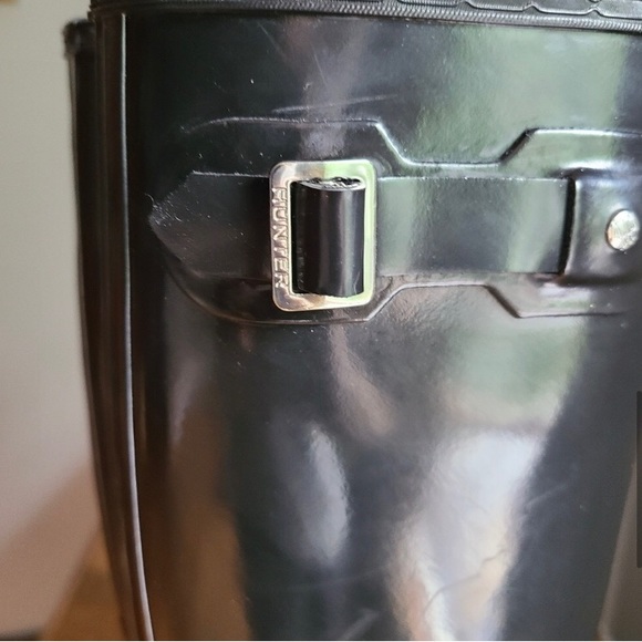 Authentic Hunter Rain Boots Original Glossy Tall in colour Black Gloss size 8 - Picture 7 of 10